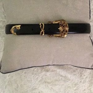 Brighton black leather belt size M